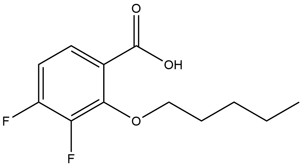 3,4-Difluoro-2-(pentyloxy)benzoic acid 结构式