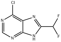 6-氯-8-(二氟甲基)-9H-嘌呤 结构式
