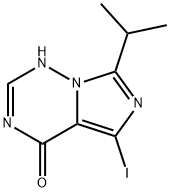 5-碘-7-异丙基咪唑并[5,1-F][1,2,4]三嗪-4(1H)-酮 结构式