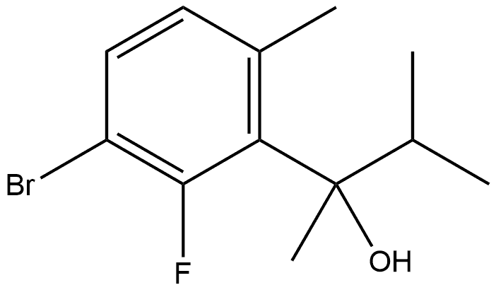 3-Bromo-2-fluoro-α,6-dimethyl-α-(1-methylethyl)benzenemethanol 结构式