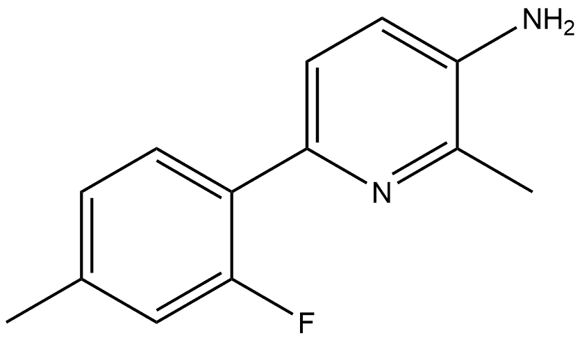 6-(2-Fluoro-4-methylphenyl)-2-methyl-3-pyridinamine 结构式