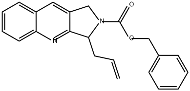 2H-Pyrrolo[3,4-b]quinoline-2-carboxylic acid, 1,3-dihydro-3-(2-propen-1-yl)-, phenylmethyl ester 结构式