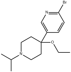 Pyridine, 2-bromo-5-[4-ethoxy-1-(1-methylethyl)-4-piperidinyl]- 结构式