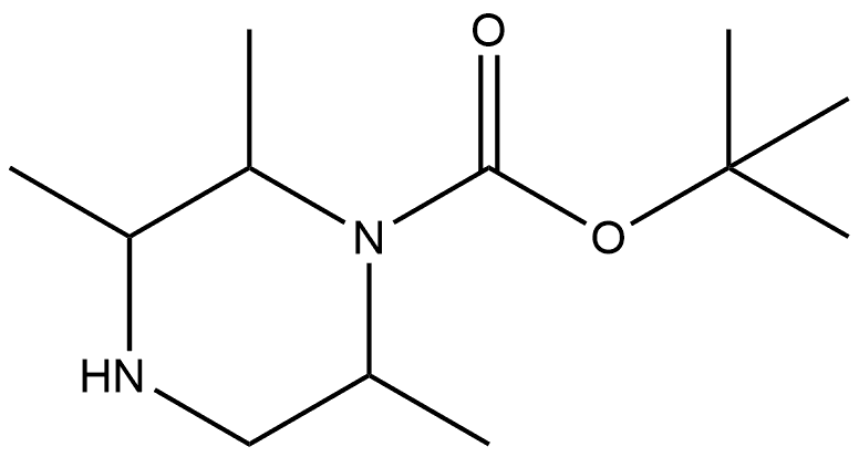 1,1-Dimethylethyl 2,3,6-trimethyl-1-piperazinecarboxylate 结构式