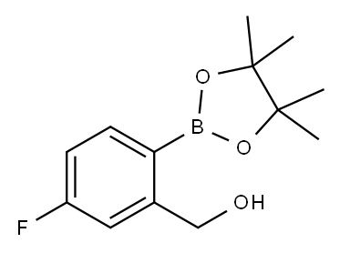 (5-氟-2-(4,4,5,5-四甲基-1,3,2-二氧硼烷-2-基)苯基)甲醇 结构式