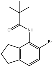 N-(5-溴-2,3-二氢-1H-茚-4-基)新戊酰胺 结构式