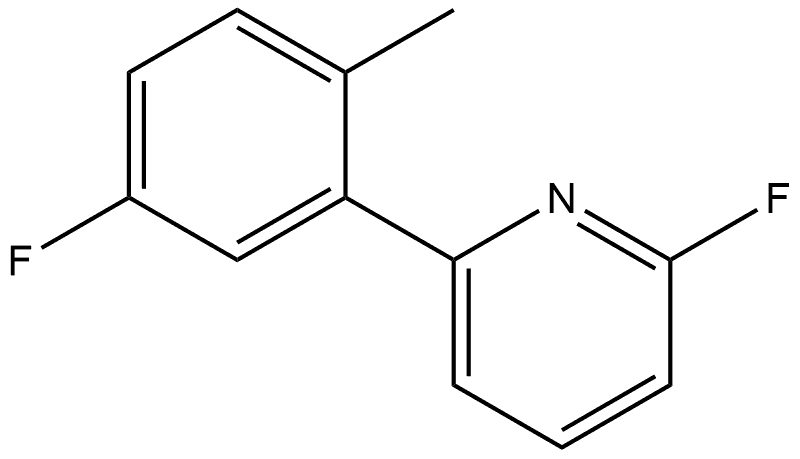 2-Fluoro-6-(5-fluoro-2-methylphenyl)pyridine 结构式