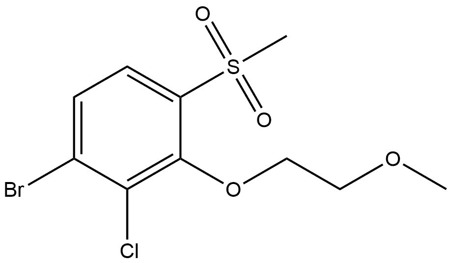 1-Bromo-2-chloro-3-(2-methoxyethoxy)-4-(methylsulfonyl)benzene 结构式