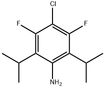 4-氯-3,5-二氟-2,6-双(1-甲基乙基)苯胺 结构式