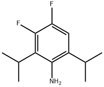 3,4-二氟-2,6-双(1-甲基乙基)苯胺 结构式