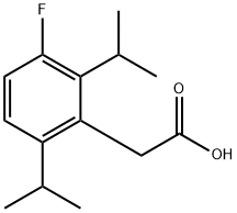 3-氟-2,6-双(1-甲基乙基)苯乙酸 结构式