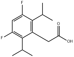 3,5-二氟-2,6-双(1-甲基乙基)苯乙酸 结构式
