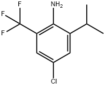 4-氯-2-(1-甲基乙基)-6-(三氟甲基)苯胺 结构式