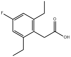2,6-二乙基-4-氟苯乙酸 结构式