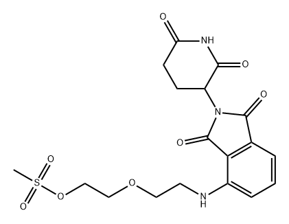 泊马度胺-氨基-二聚乙二醇-MS 结构式