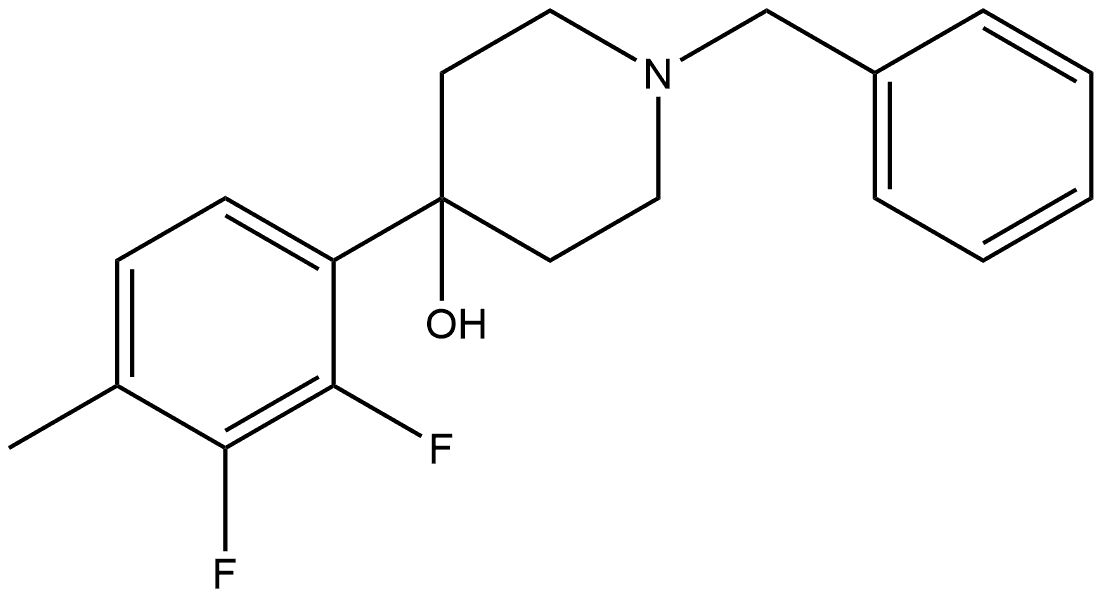 4-(2,3-Difluoro-4-methylphenyl)-1-(phenylmethyl)-4-piperidinol 结构式