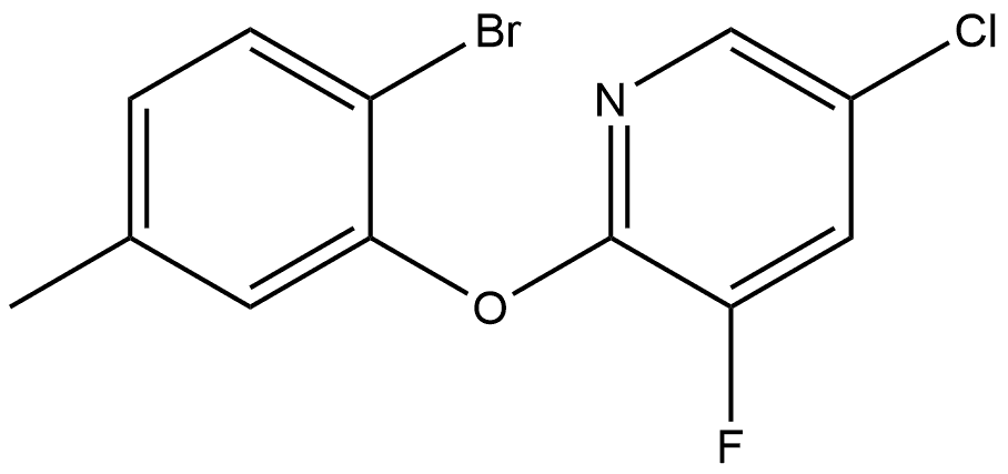 2-(2-Bromo-5-methylphenoxy)-5-chloro-3-fluoropyridine 结构式