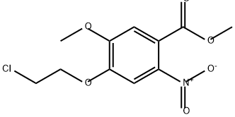 Benzoic acid, 4-(2-chloroethoxy)-5-methoxy-2-nitro-, methyl ester 结构式