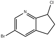 3-溴-7-氯-6,7-二氢-5H-环戊并[B]吡啶 结构式
