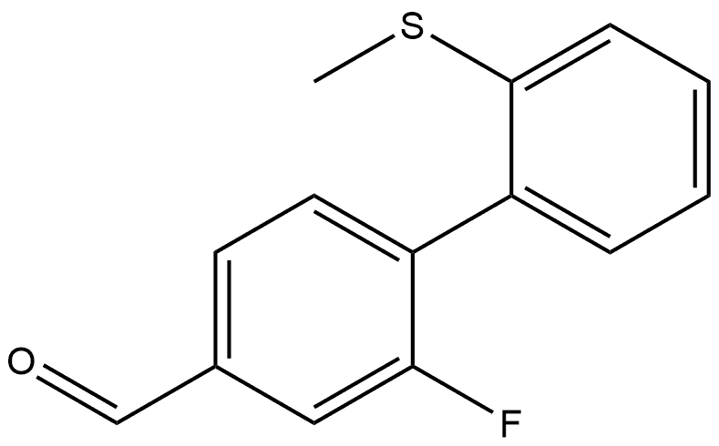 2-Fluoro-2'-(methylthio)[1,1'-biphenyl]-4-carboxaldehyde 结构式