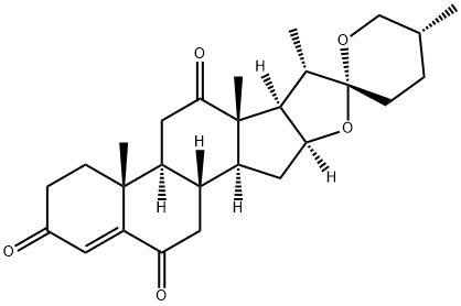 Spirost-4-ene-3,6,12-trione, (25R)- 结构式