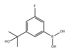 (3-氟-5-(2-羟基丙烷-2-基)苯基)硼酸 结构式