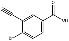 4-溴-3-乙炔基苯甲酸 结构式