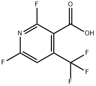 2,6-Difluoro-4-(trifluoromethyl)nicotinic acid 结构式