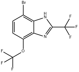 4-Bromo-7-(trifluoromethoxy)-2-(trifluoromethyl)-1H-benzimidazole 结构式