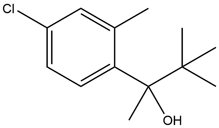 4-Chloro-α-(1,1-dimethylethyl)-α,2-dimethylbenzenemethanol 结构式