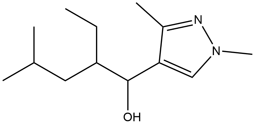 α-(1-Ethyl-3-methylbutyl)-1,3-dimethyl-1H-pyrazole-4-methanol 结构式