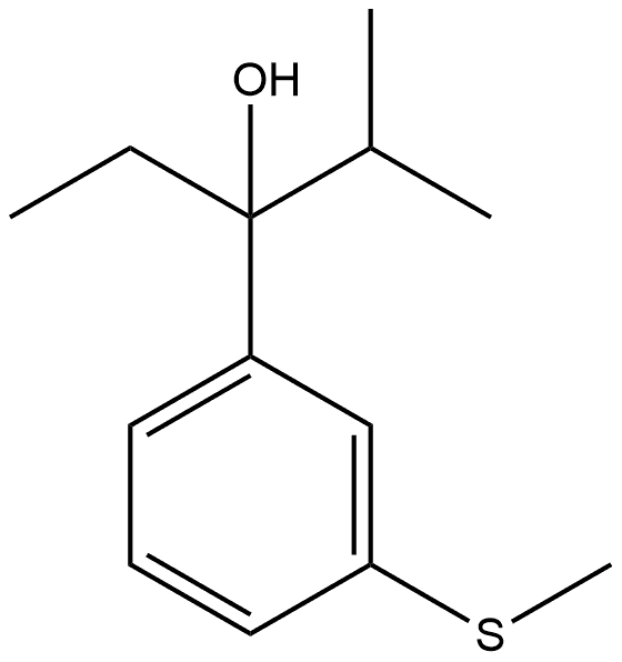 α-Ethyl-α-(1-methylethyl)-3-(methylthio)benzenemethanol 结构式