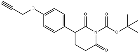 2,6-二氧代-3-(4-(丙-2-炔-1-基氧基)苯基)-1-BOC-哌啶 结构式