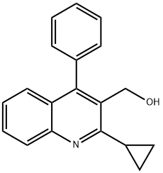 2-环丙基-4-苯基喹啉-3-甲醇 结构式