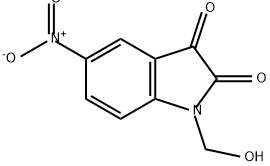 1H-Indole-2,3-dione, 1-(hydroxymethyl)-5-nitro- 结构式