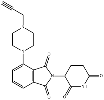 1H-Isoindole-1,3(2H)-dione, 2-(2,6-dioxo-3-piperidinyl)-4-[4-(2-propyn-1-yl)-1-piperazinyl]- 结构式