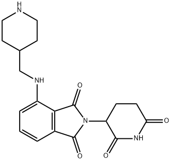 2-(2,6-二氧代哌啶-3-基)-4-((哌啶-4-基甲基)氨基)异吲哚啉-1,3-二酮 结构式