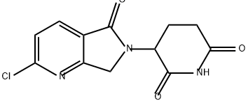 3-(2-氯-5-氧代-5H-吡咯并[3,4-B]吡啶-6(7H)-基)哌啶-2,6-二酮 结构式