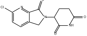 3-(2-氯-7-氧代-5,7-二氢-6H-吡咯并[3,4-B]吡啶-6-基)哌啶-2,6-二酮 结构式