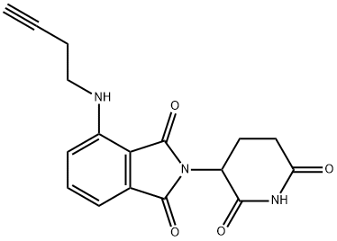 4-(丁-3-炔-1-基氨基)-2-(2,6-二氧代哌啶-3-基)异吲哚啉-1,3-二酮 结构式
