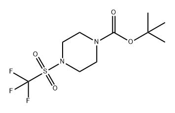 1-BOC-4-[(三氟甲基)磺酰基]哌嗪 结构式