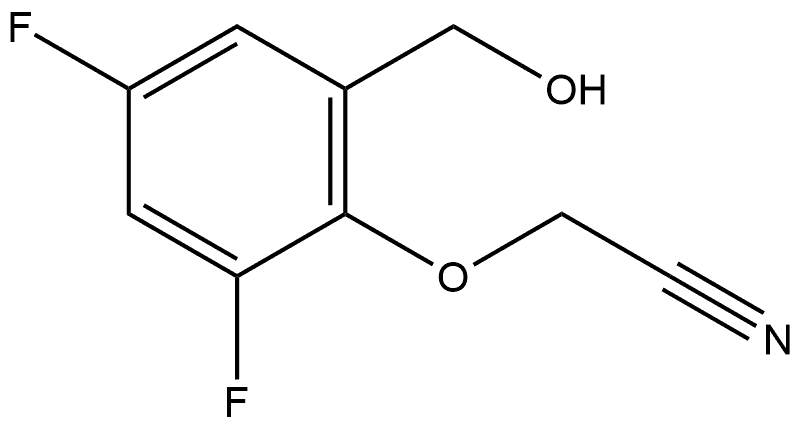 2-[2,4-Difluoro-6-(hydroxymethyl)phenoxy]acetonitrile 结构式