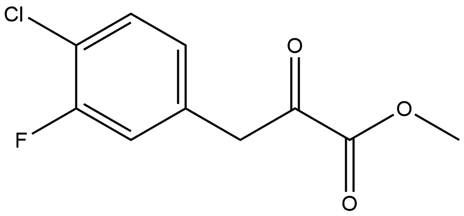 3-(4-氯-3-氟苯基)-2-氧代丙酸甲酯 结构式