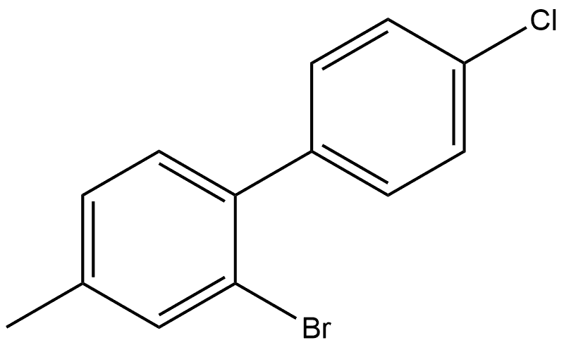 2-溴-4′-氯-4-甲基-1,1'-联苯 结构式