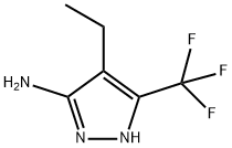 4-ethyl-3-(trifluoromethyl)-1H-pyrazol-5-amine 结构式