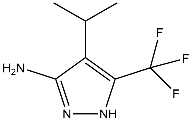 4-异丙基-5-(三氟甲基)-1H-吡唑-3-胺 结构式