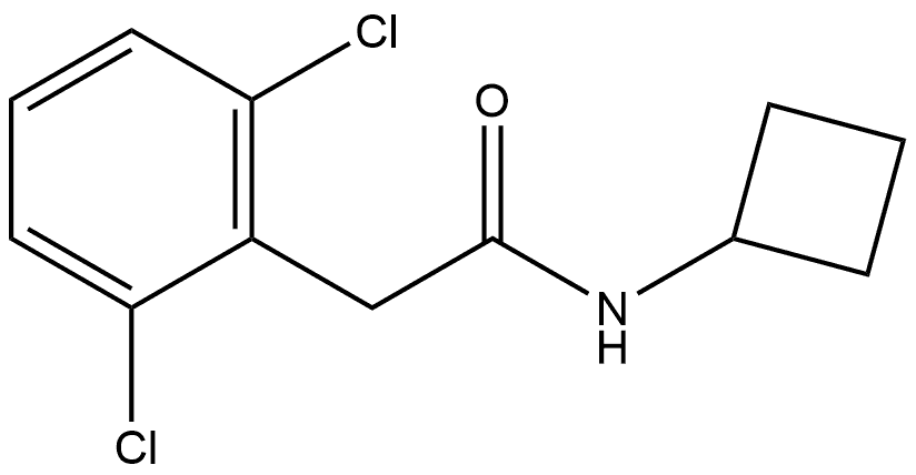 2,6-Dichloro-N-cyclobutylbenzeneacetamide 结构式