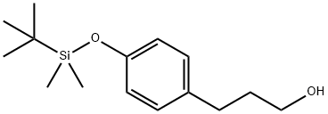 3-{4-[(叔丁基二甲基甲硅烷基)氧基]苯基}丙-1-醇 结构式