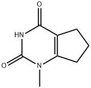 1-Methyl-1H,2H,3H,4H,5H,6H,7H-cyclopenta[d]pyrimidine-2,4-dione 结构式