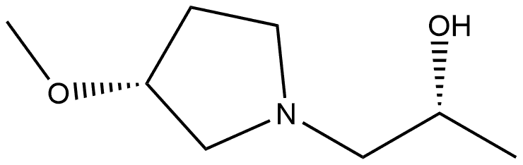 (R)-1-((R)-3-甲氧基吡咯烷-1-基)丙-2-醇 结构式